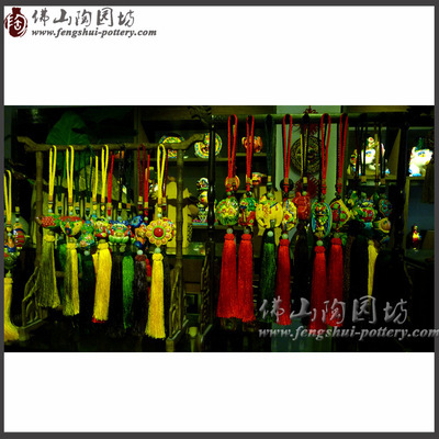 【交趾陶风师爷 八卦三面 地摊新产品 小挂件 汽车饰品批发A38068】价格,厂家,图片,陶瓷工艺品,佛山市禅城区陶园坊工艺品店-